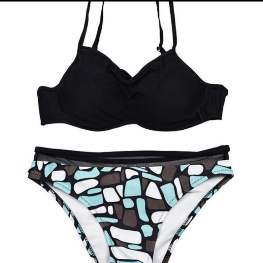 Color Block Bikini 2 pc - Picture 2 of 4